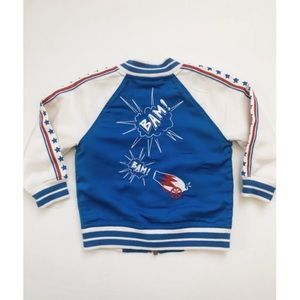 OshKosh “Evel Knievel” Zip-Up Lightweight Bomber Jacket Size 18 Months